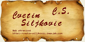 Cvetin Šiljković vizit kartica